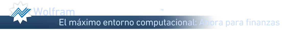 Wolfram Finance Platform&mdash;El máximo entorno computacional: Ahora para finanzas
