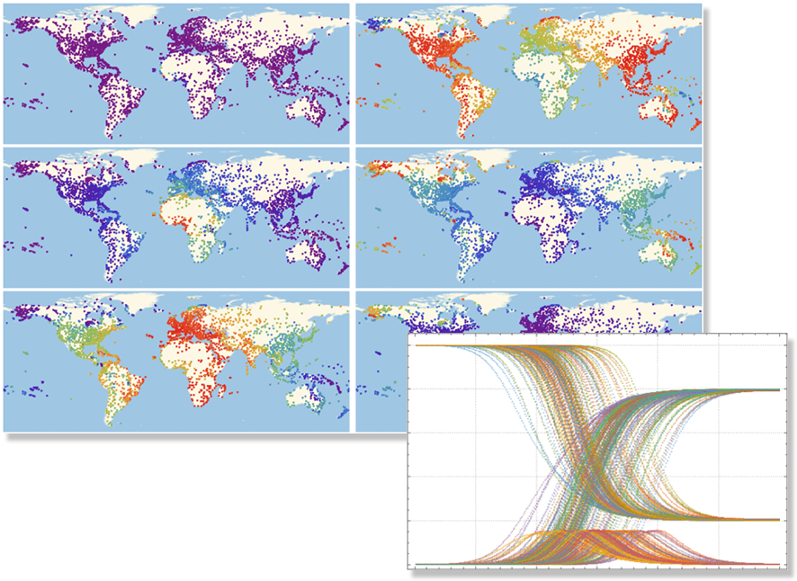 Wolfram Notebook displaying a computable world map visualization
