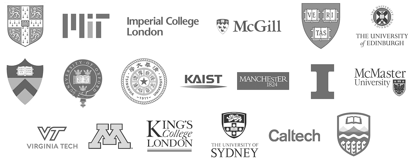 University logos from top universities around the world
